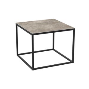 Juno industrial side table with Argile ceramic top