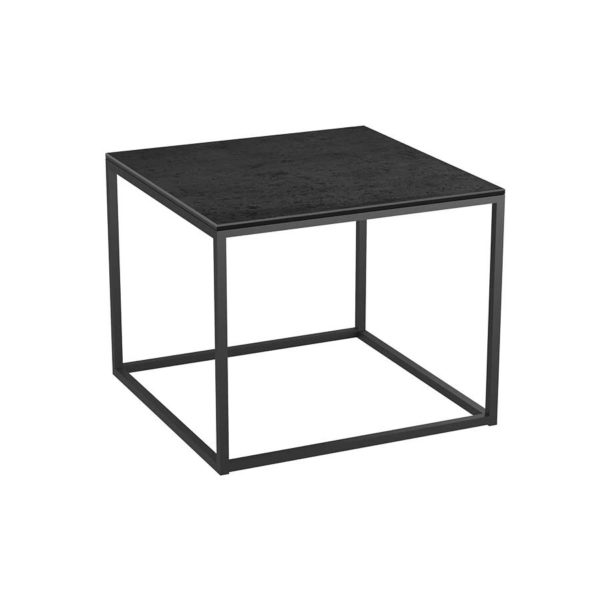 Juno industrial side table with Titanium ceramic top