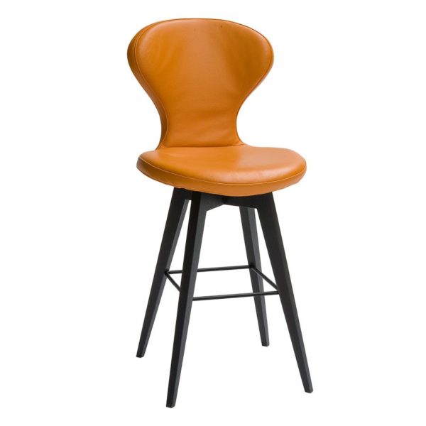 Moon Leather Counter Stool