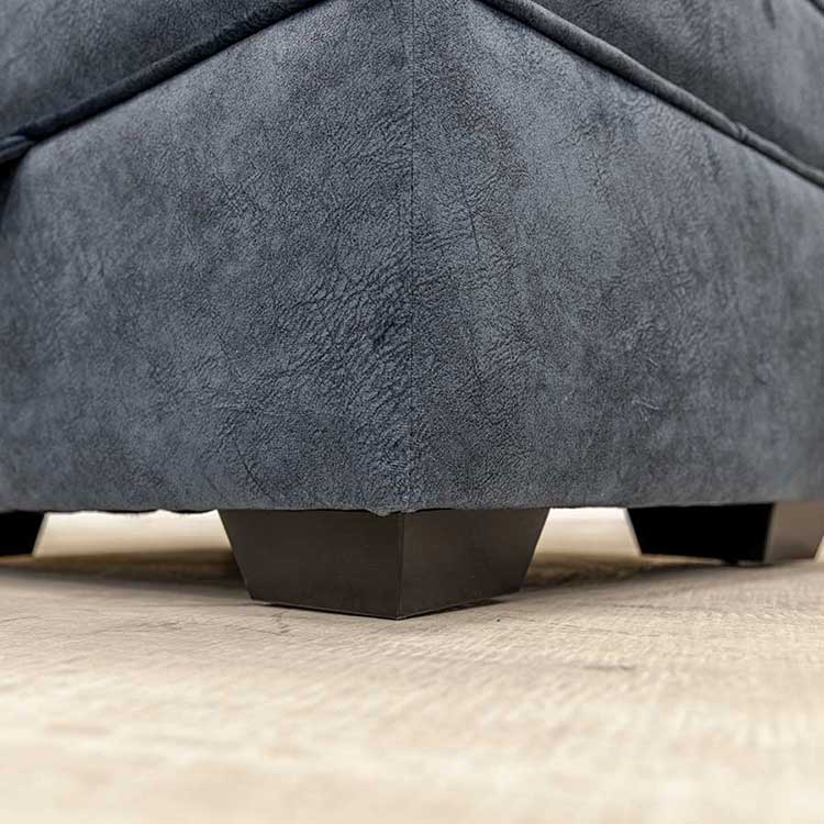 Blue is a luxurious colour for bespoke footstools