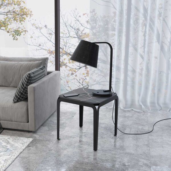 Tribeca ceramic marble side table