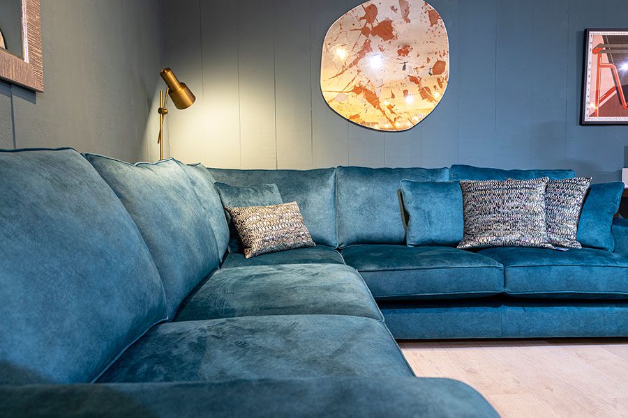 An extra-large bespoke corner sofa by New England Home Interiors 