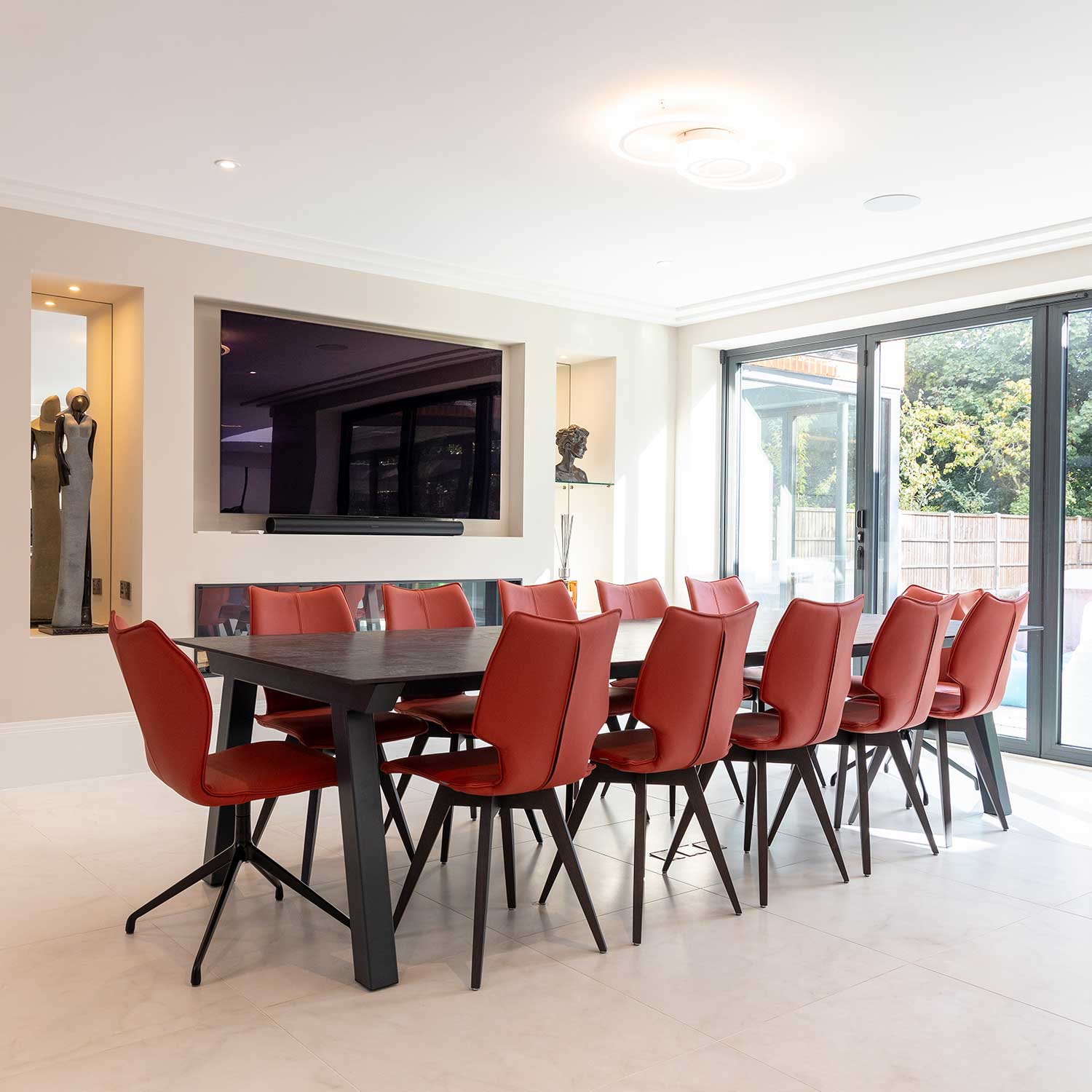 Bespoke 12 seat Dekton dining table by New England Home Interiors
