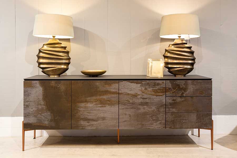 Texas Dekton bespoke sideboard on display at the New England Home Interiors Showroom in Horsham West Sussex
