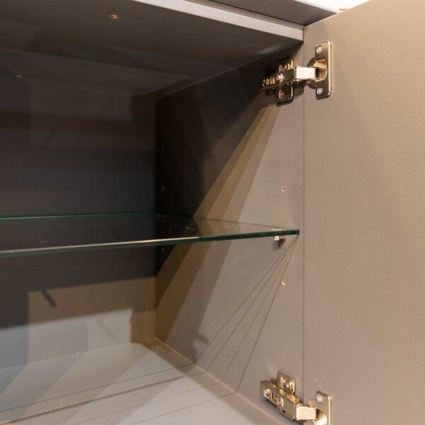 Texas Dekton sideboard cupboard adjustable glass internal shelves