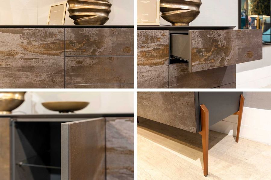 Texas large sideboard features and Dekton finish options