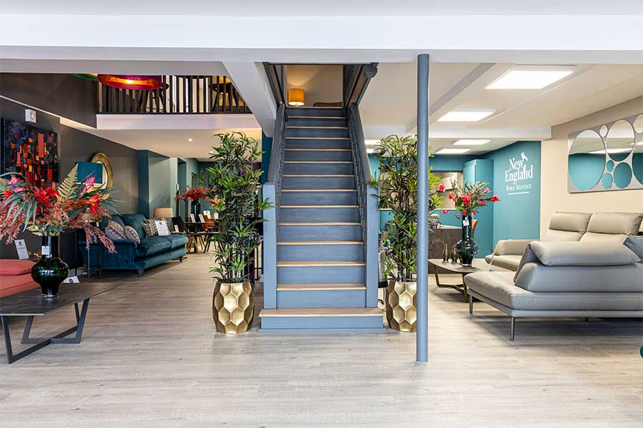 Interior of the New England sofa and furniture showroom in Horsham West Sussex